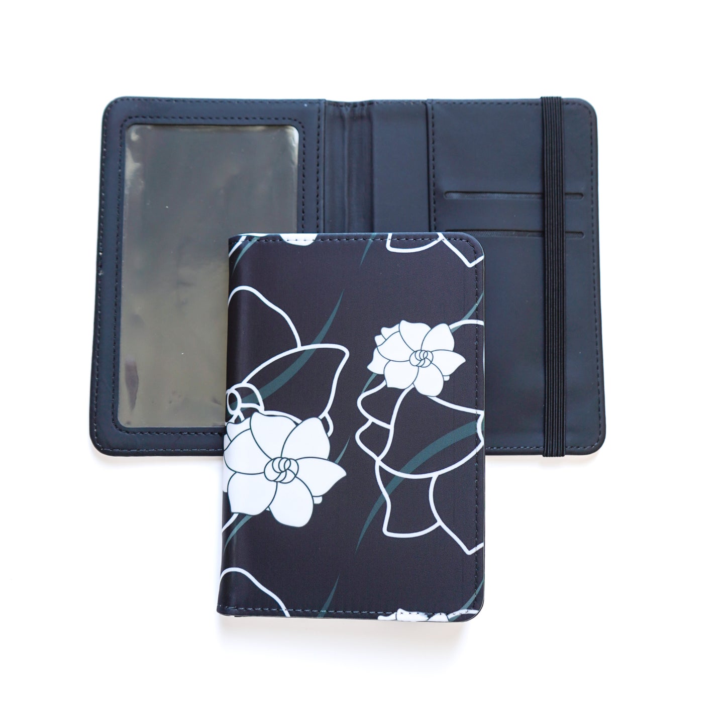 Passport Cover Gardenia Black