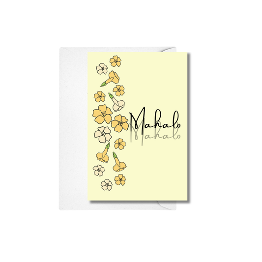 Mahalo Puakenikeni Greeting Card