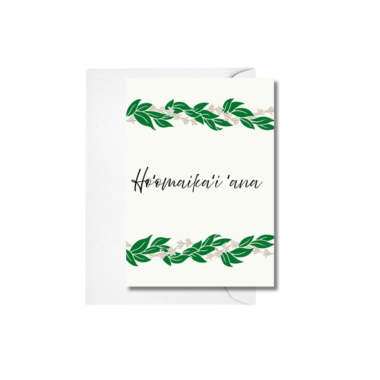 Hoʻomaikaʻi Maile & Tuberose Greeting Card