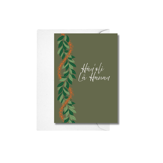Hauʻoli La Hanau Kukunaokala & Maile Greeting Card