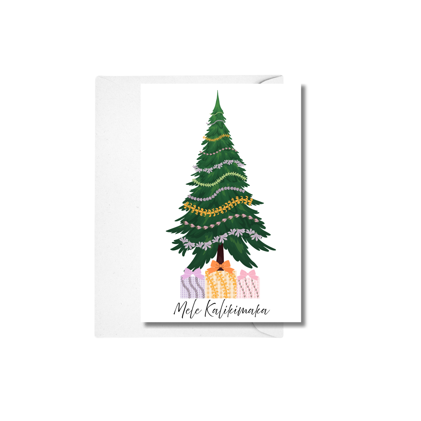 Mele Kalikimaka- Merry Christmas (Christmas Tree) Greeting Card