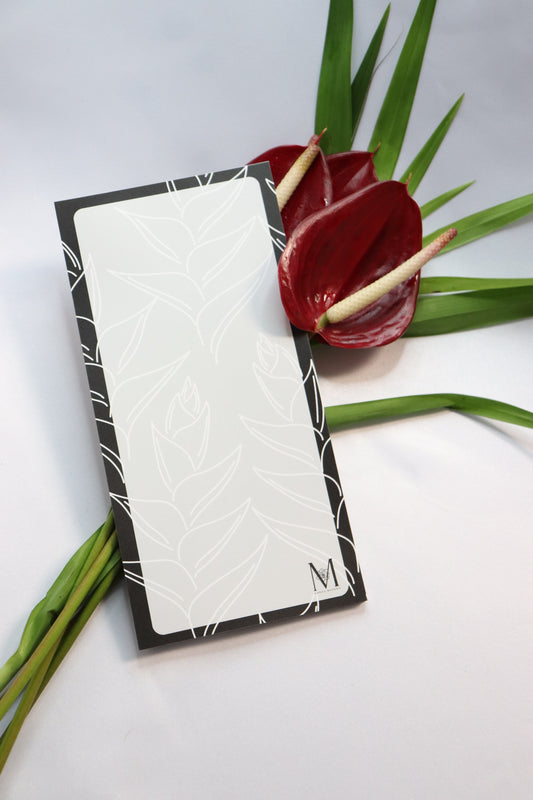 Heliconia (Black)- Notepad